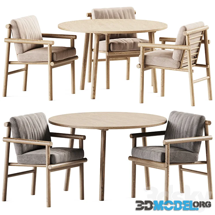 Paddle Table by Cruso and Ayana Chair by B&B Italia Garden furniture