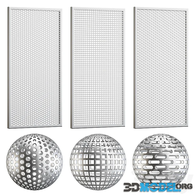 Perforated Metal Sheets Set 3