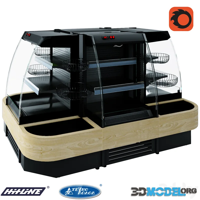 Refrigerated showcase 0273 Indiana eco ASV 070 MT O 130-DLM_Island