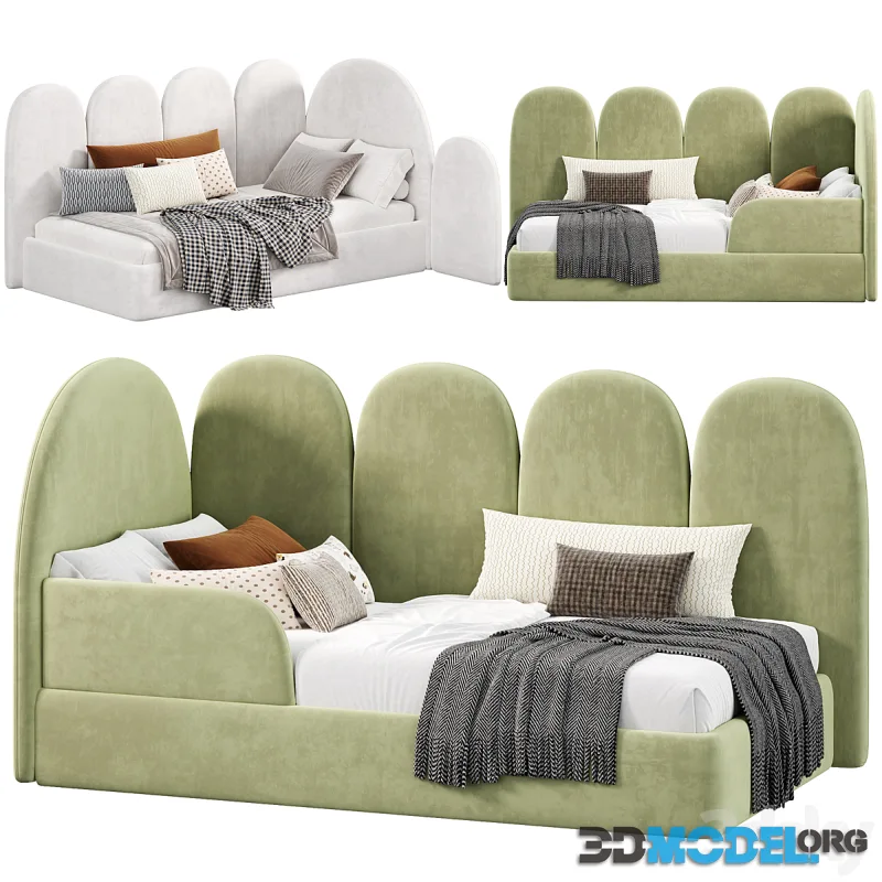 Rhea green Bed by furni
