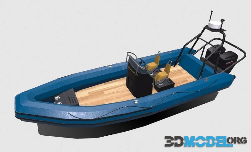 Rigid Inflatable Boat low-poly (PBR)