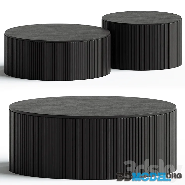 Roller Max Round Storage Coffee Table ETHNICRAFT