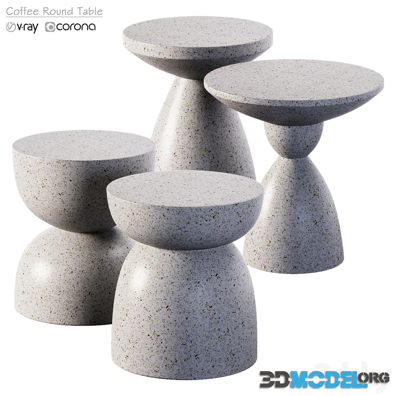 Scandinavian style coffee round table
