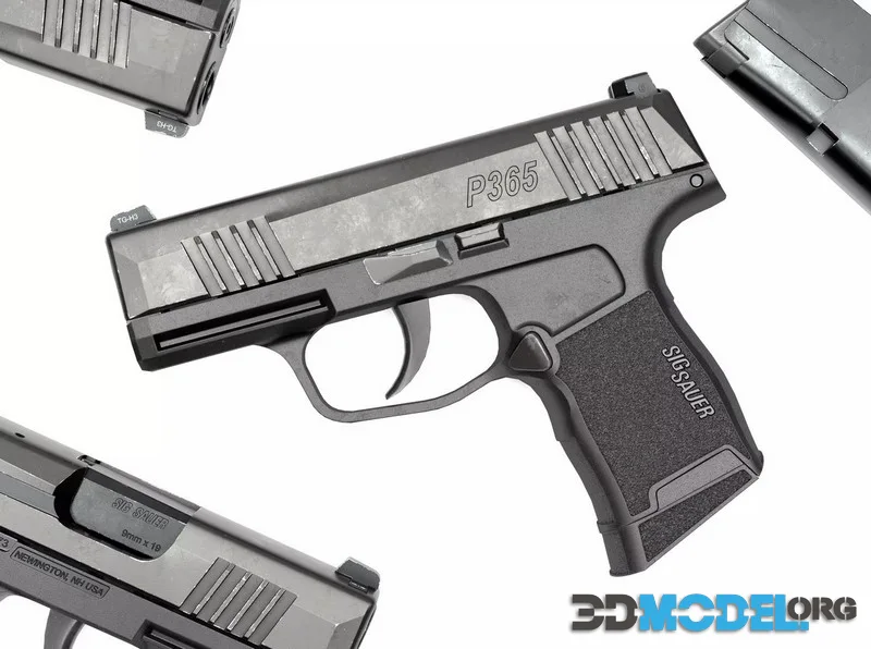 Sig Sauer P365 Pistol low-poly (PBR)