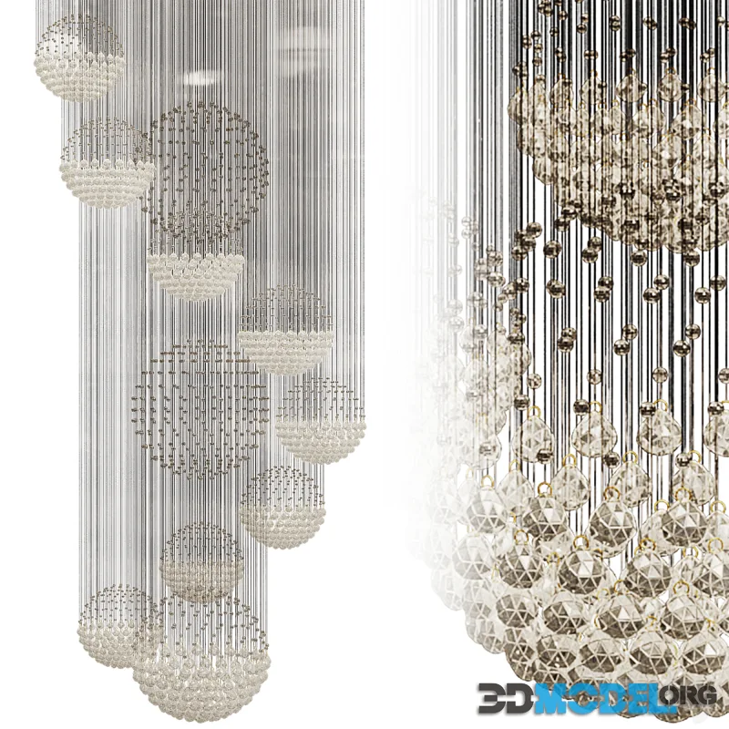 Siljoy Spiral Crystal Chandelier Solar Shape