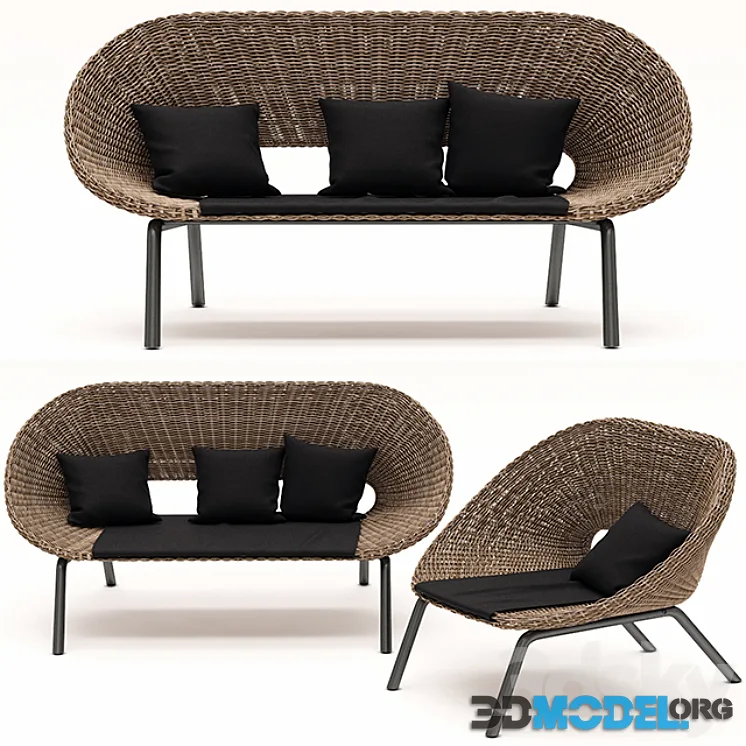 Sofa and armchair from the collection of Loa, Blooma