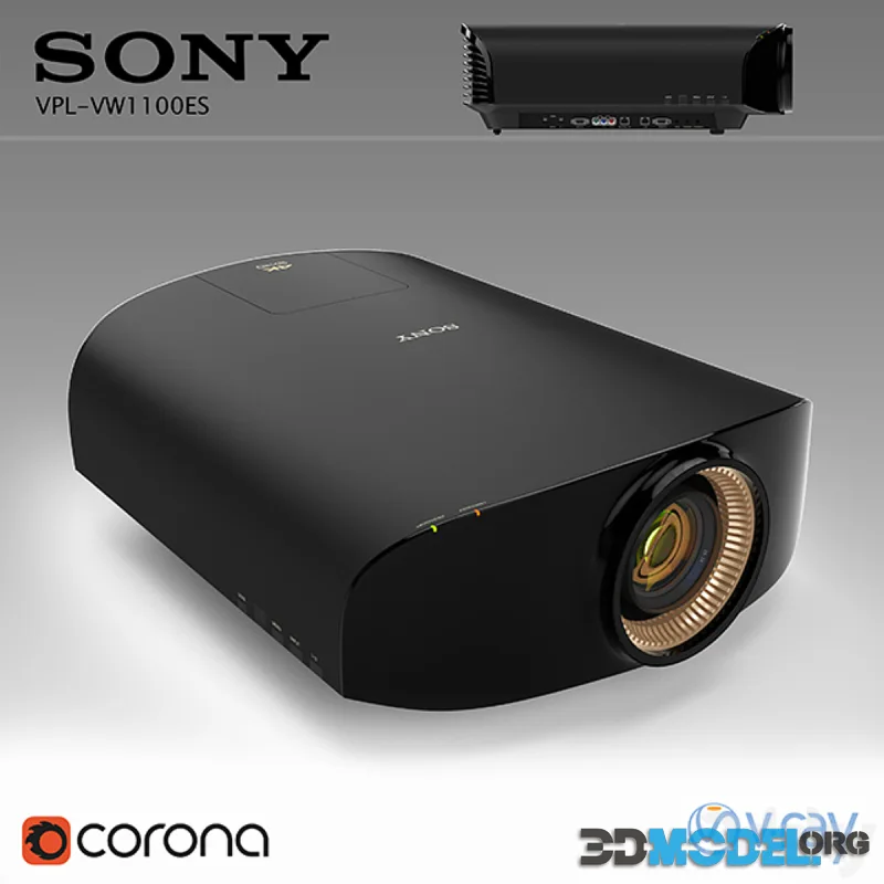 Sony VPL-VW1100ES projector with mount