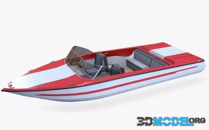 Speedboat 8 Low-poly (PBR)