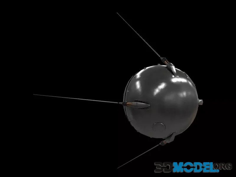 Sputnik spacecraft low-poly (PBR)
