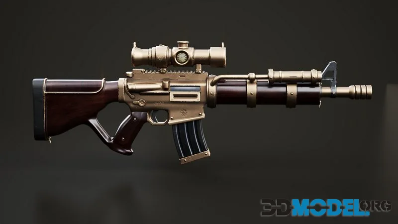 Steampunk Machine Gun (PBR)