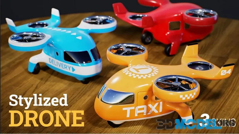 Stylized Drone Toy (PBR)