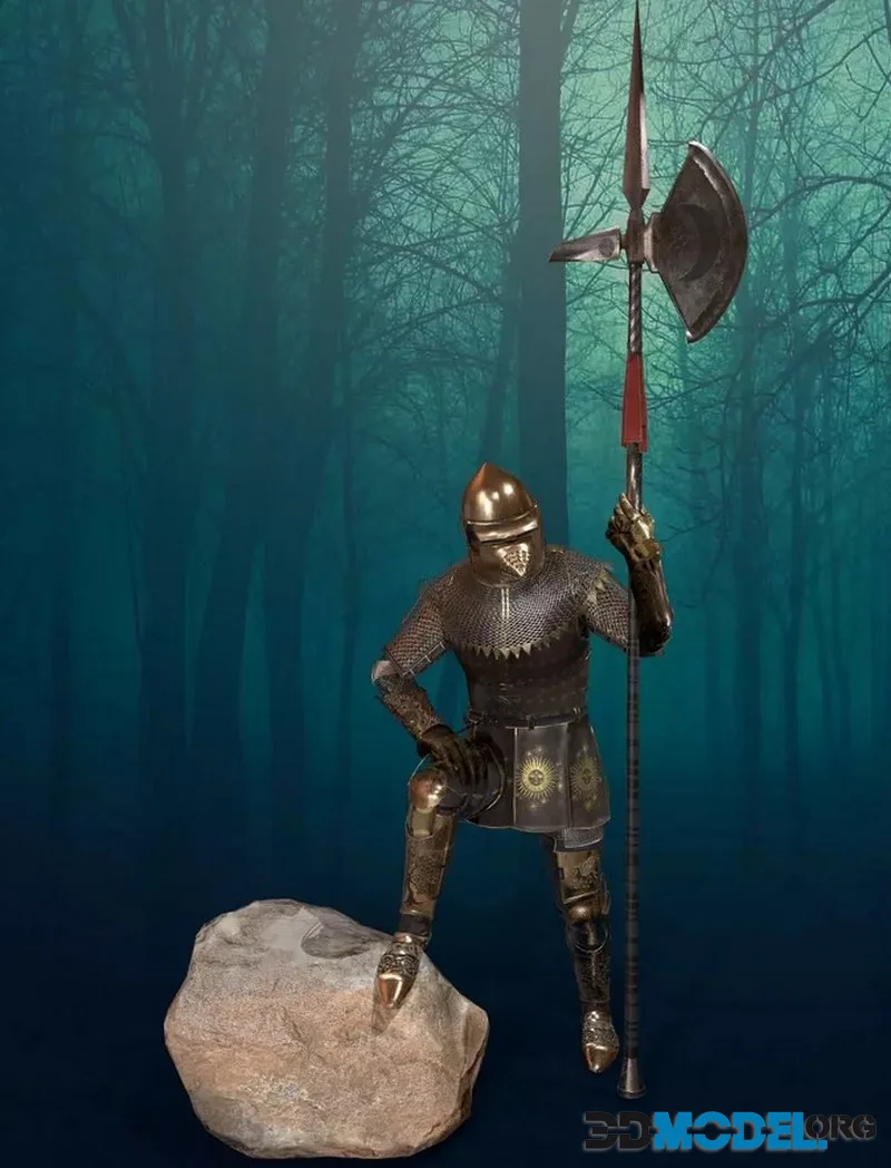 TAB Medieval Knight – 3 low-poly (PBR)
