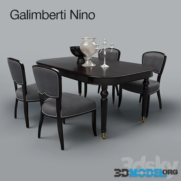 Table and chair of Galimberti Nino