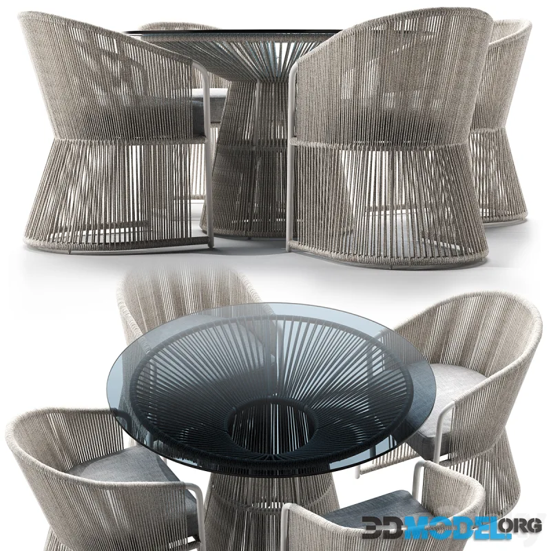 Tibidabo Table and Tibidabo Dining Armchair