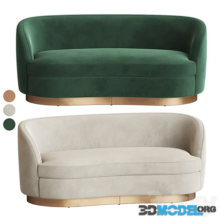 Tropez Velvet Petite Sofa