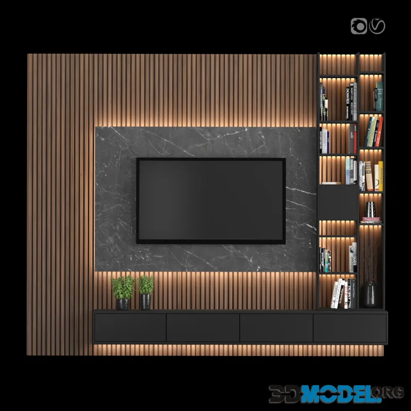TV Wall 30 (W 3200 x H 2700 x D 350 mm)