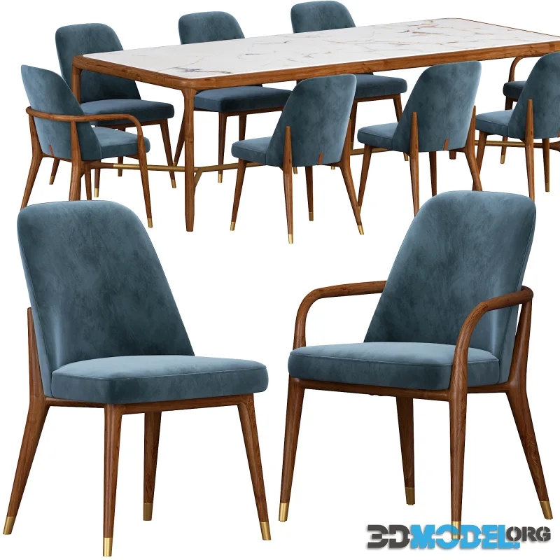 Ulivi Lise chair and ELISEE RECT table