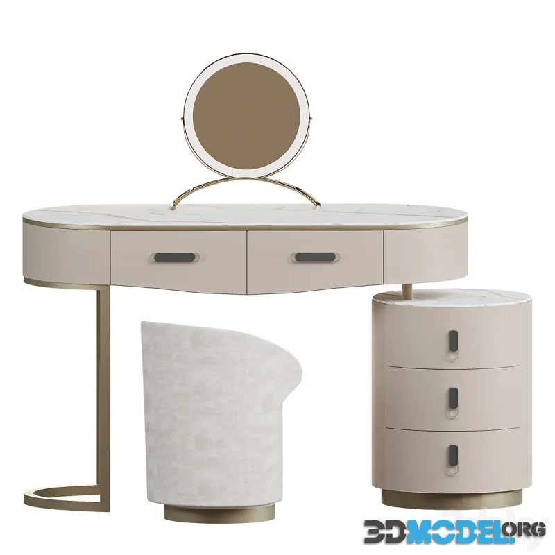 Vasto Slate Makeup Vanity