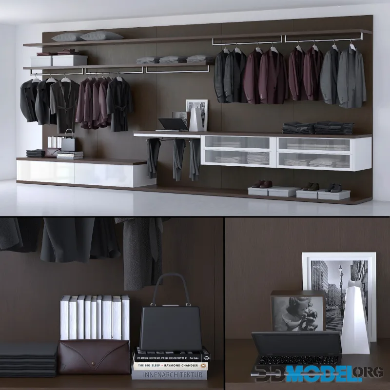 Wardrobe with business clothes
