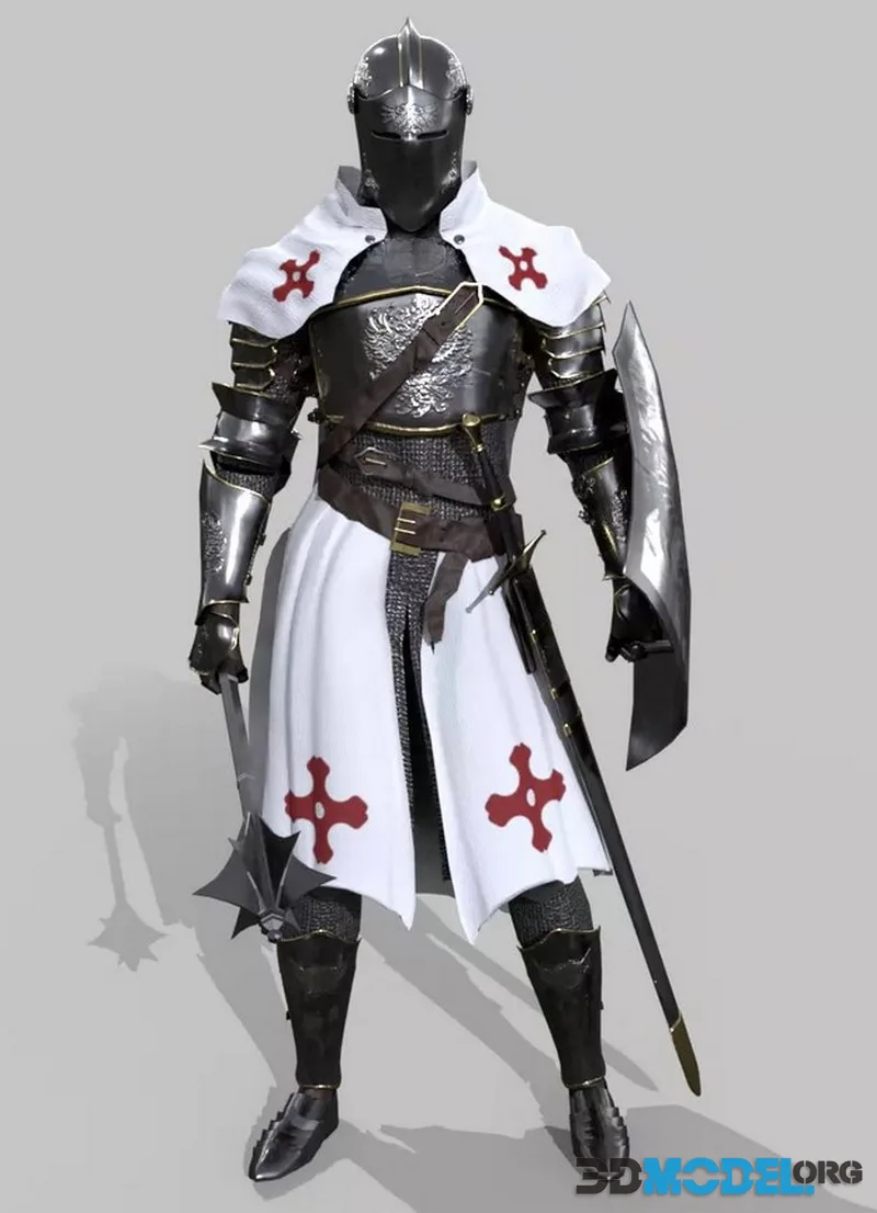 White Knight low-poly (PBR)
