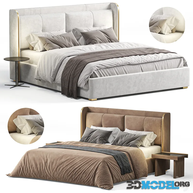 White Wingback King Bed by homary