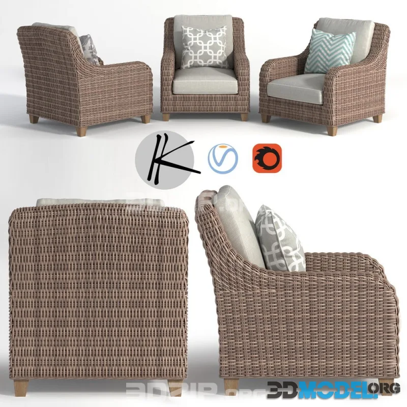 wicker armchair sofa