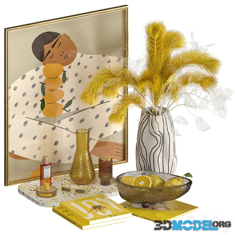 Yellow Accent Decorative Set