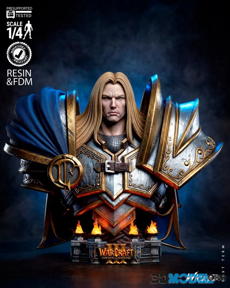 Wicked - Arthas Paladin Portrait Bust – Printable