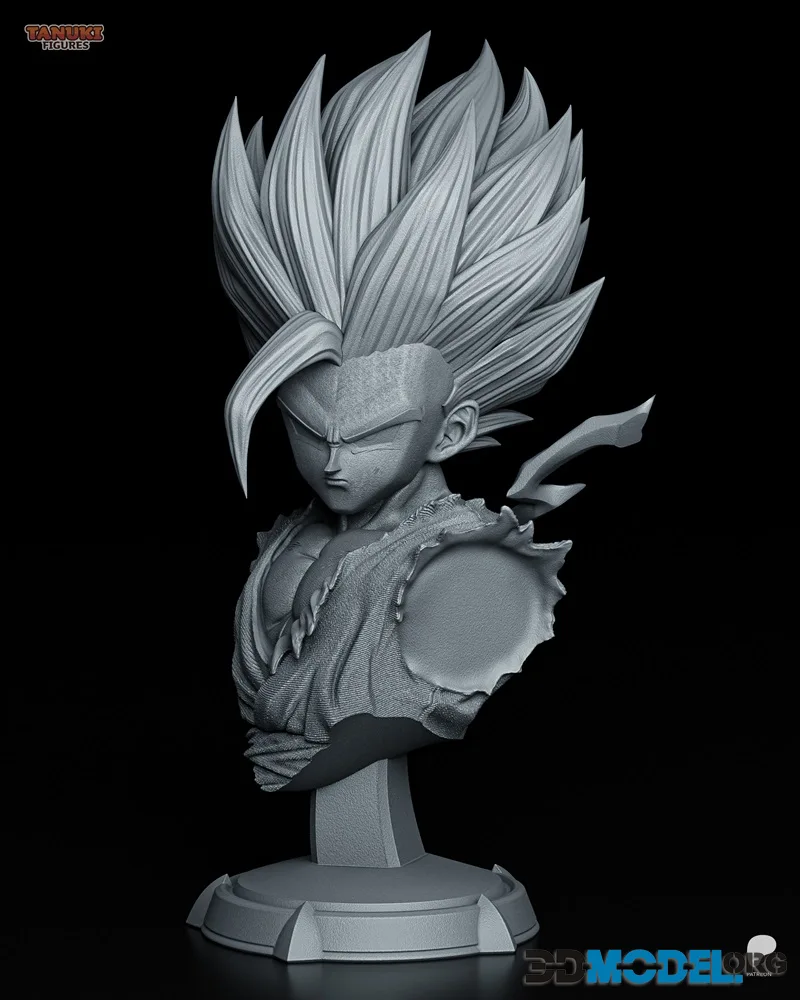 Tanuki Figures - Gohan SSJ2 Bust – Printable