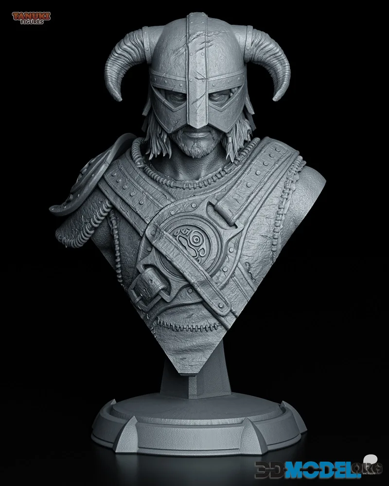 Tanuki Figures - Dragonborn Bust – Printable