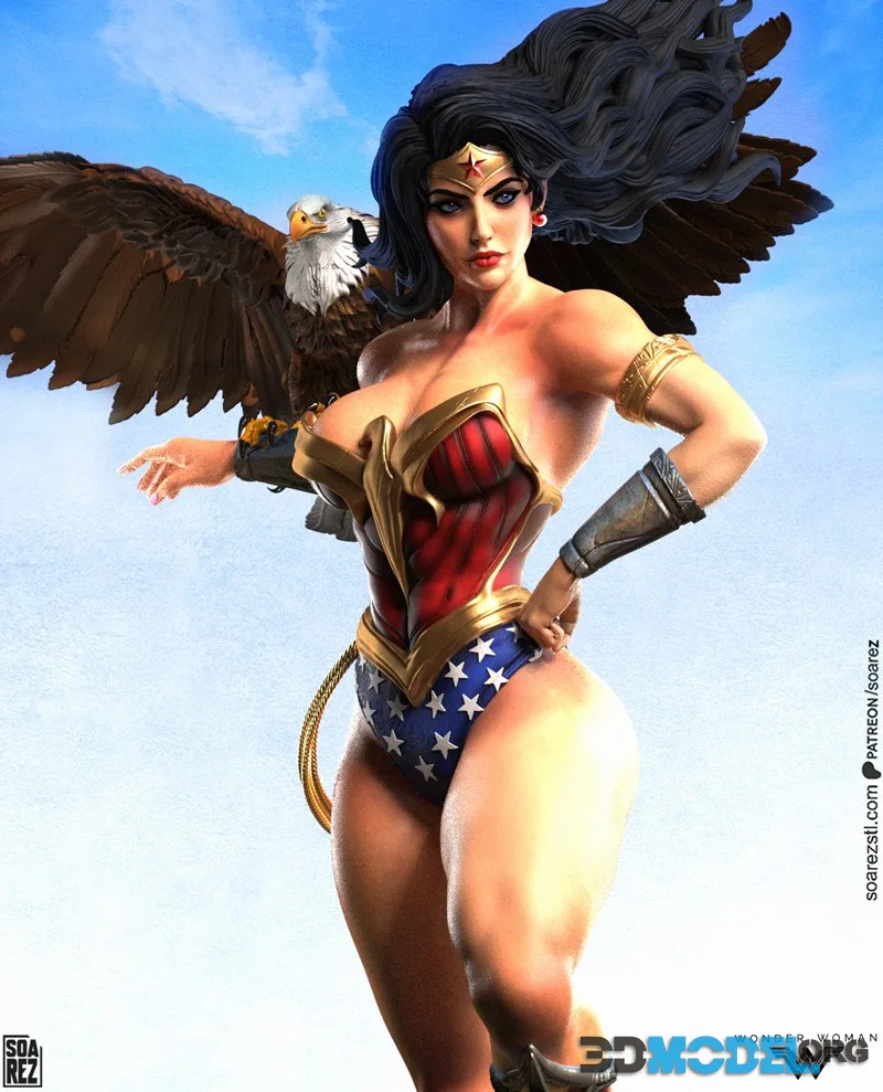 Soarez 3D - Wonder Woman - DC Comics – Printable