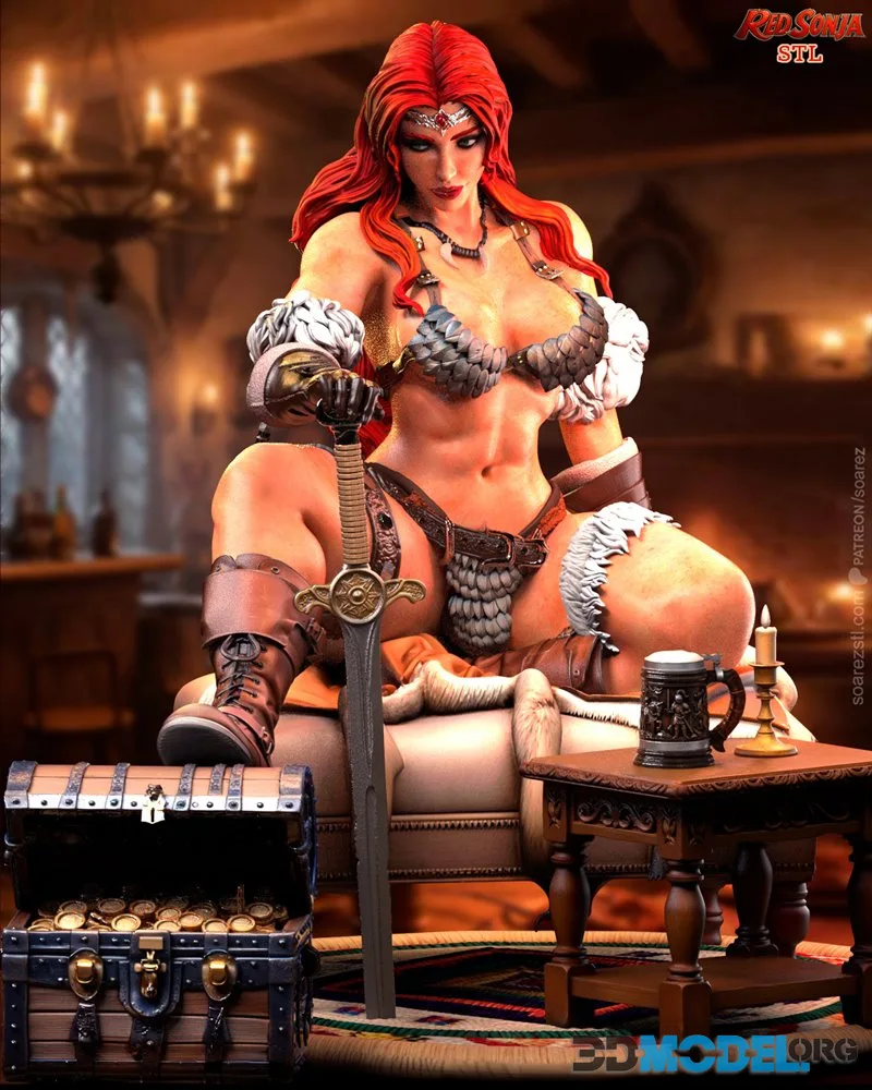 Soarez 3D - Red Sonja v2 – Printable