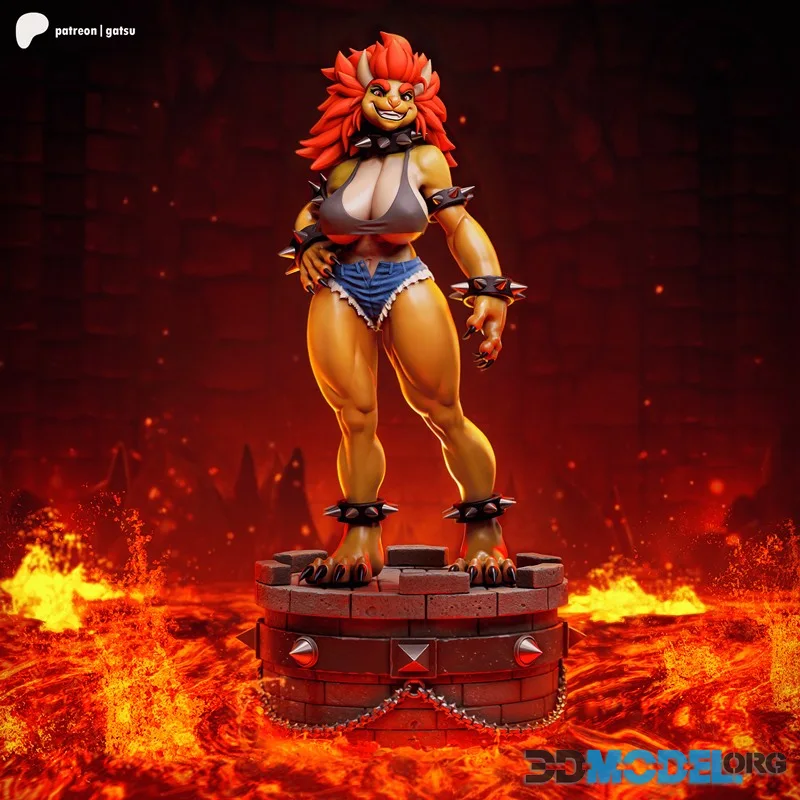 Gatsu Studios - Super Mario - Female Bowser – Printable