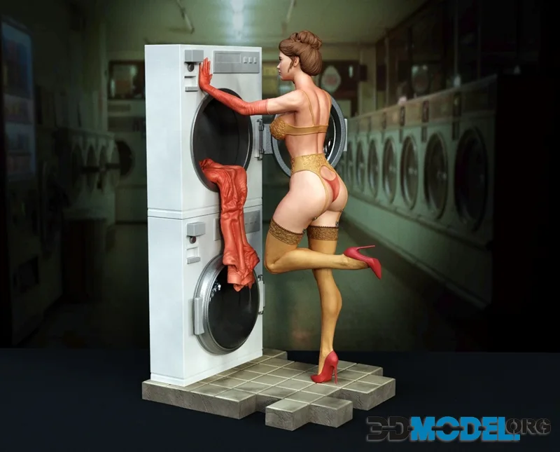 Exclusive - Midnight Laundry - Pin-Up Diorama – Printable