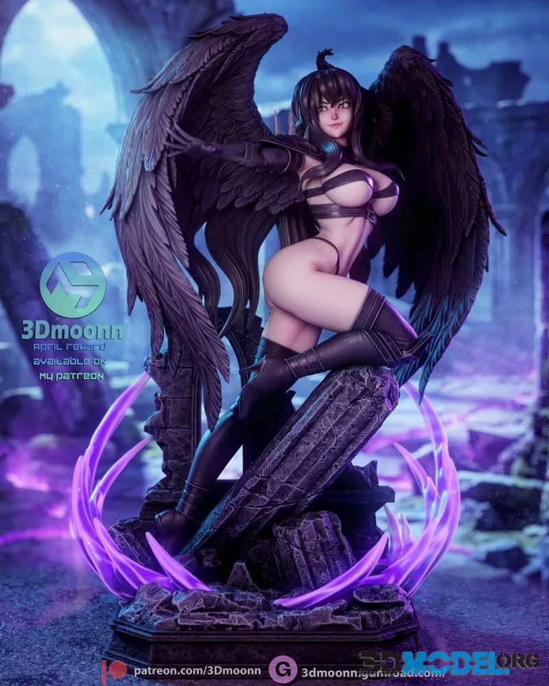 3Dmoonn - Raynare - high school dxd – Printable