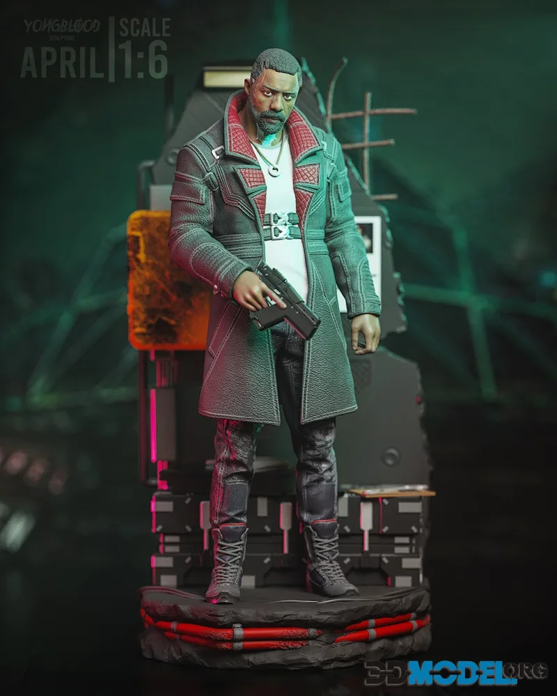 Yongblood Sculpture - Solomon Reed From Cyberpunk 2077 Phantom Liberty – Printable