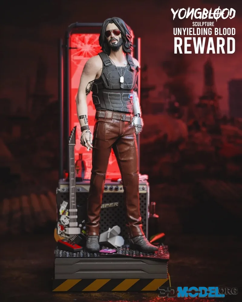 Yongblood Sculpture - Johnny Silverhand – Printable