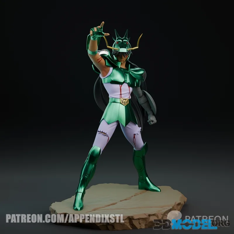 Appendix - Dragon Shiryu (Petrified Arm Ver.) – Printable