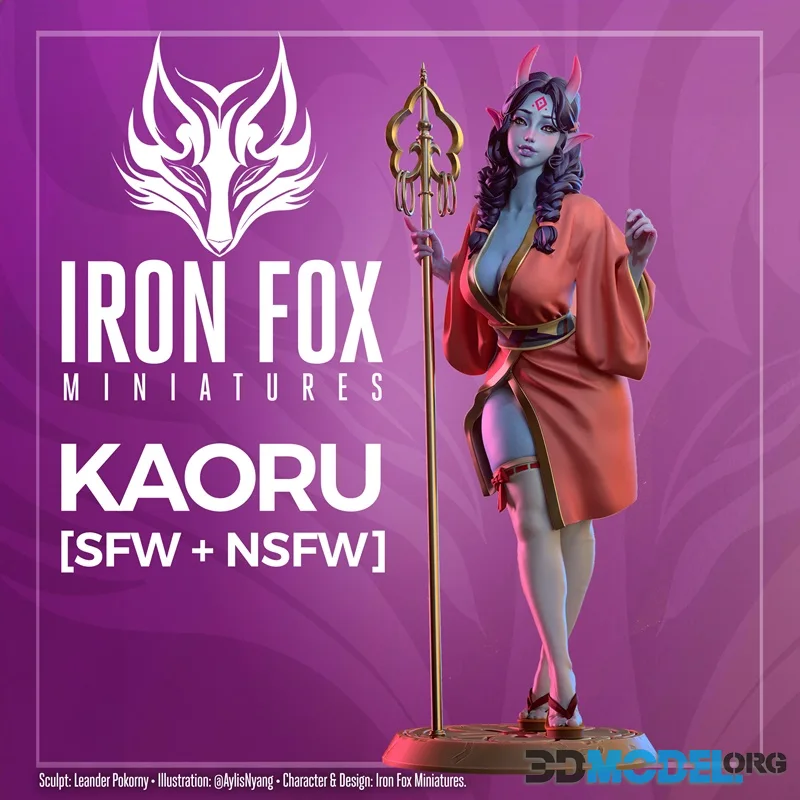 Iron Fox Miniatures - Kaoru Pin-Up – Printable