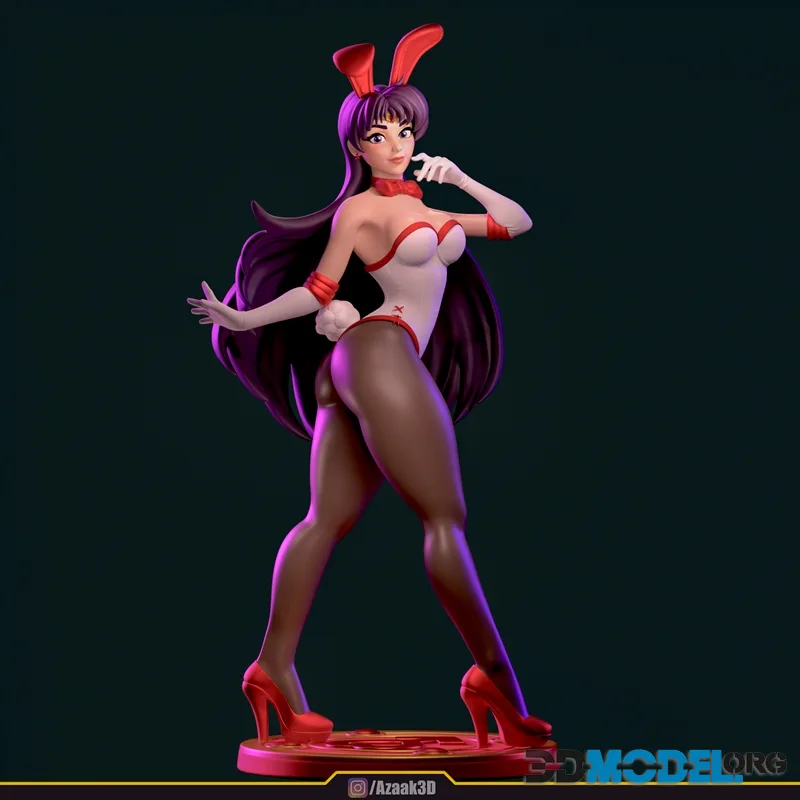 Azaak3D - Sailor Mars Pinup - Bunny Variant – Printable
