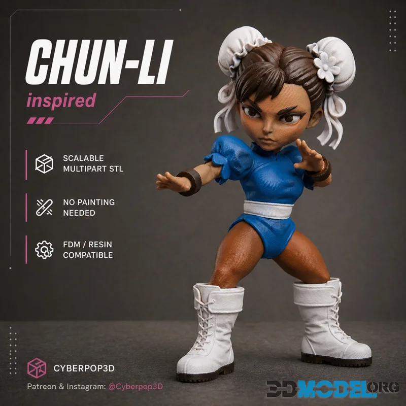 CyberPOP - Chun-Li Street Fighter – Printable
