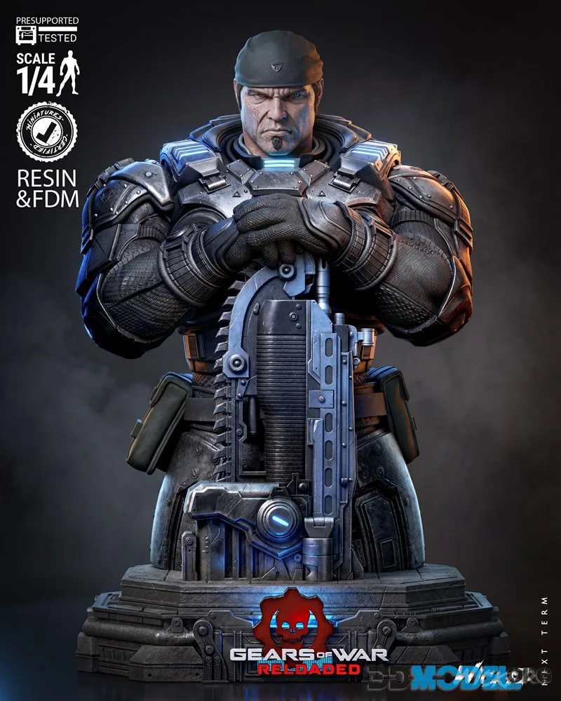 Wicked - Marcus Fenix Bust – Printable