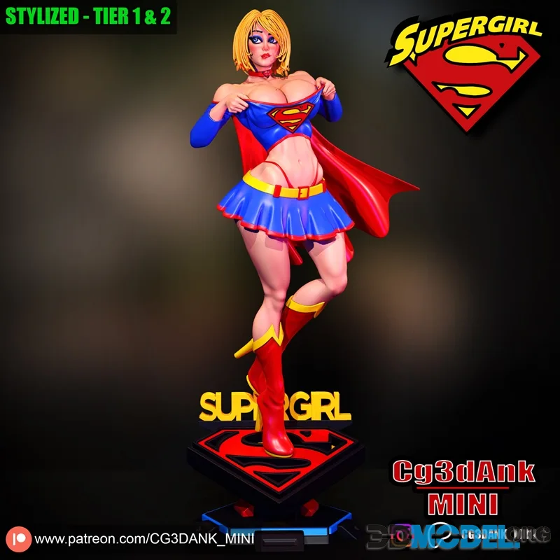 Cg3dAnk Mini - Super Girl - Stylized – Printable