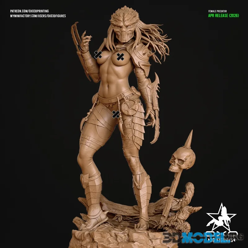OXO3D - Female Predator NSFW Version – Printable