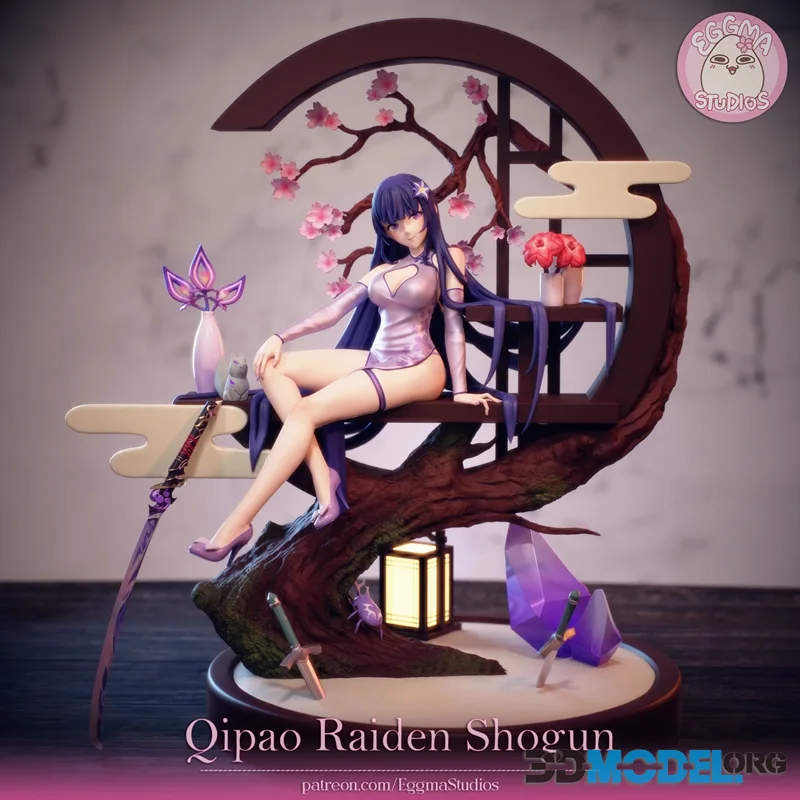 EggmaStudios - Qipao Raiden Shogun (Genshin Impact) – Printable