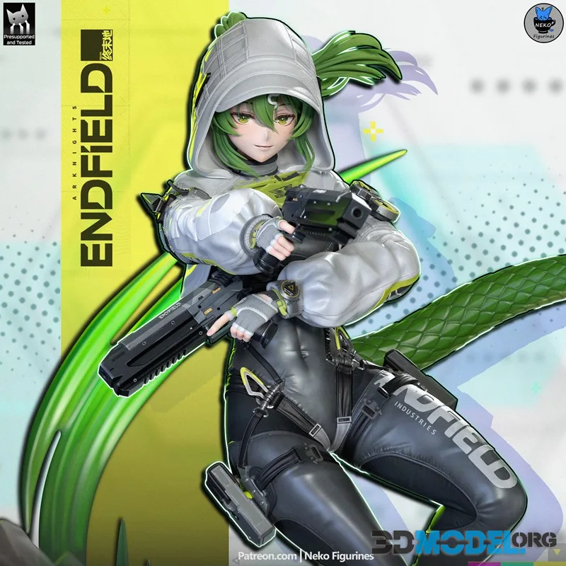 Neko Figurines - Fluorite (Arknights - Enfield) – Printable
