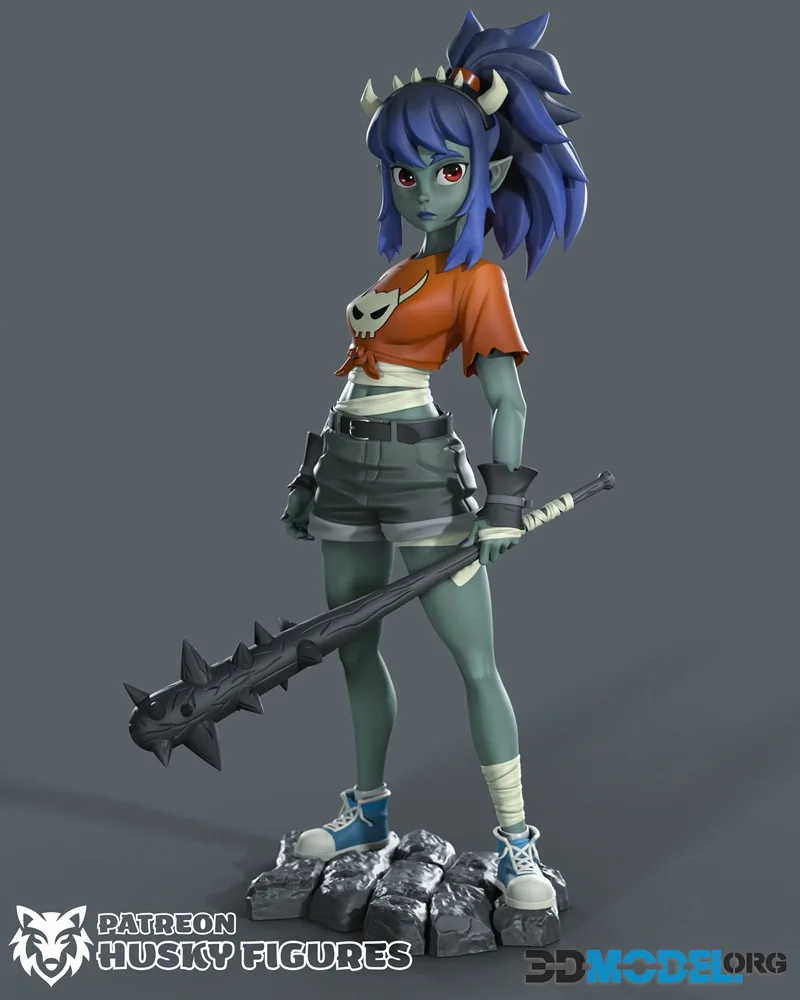 Husky figures - Goblin Girl – Printable