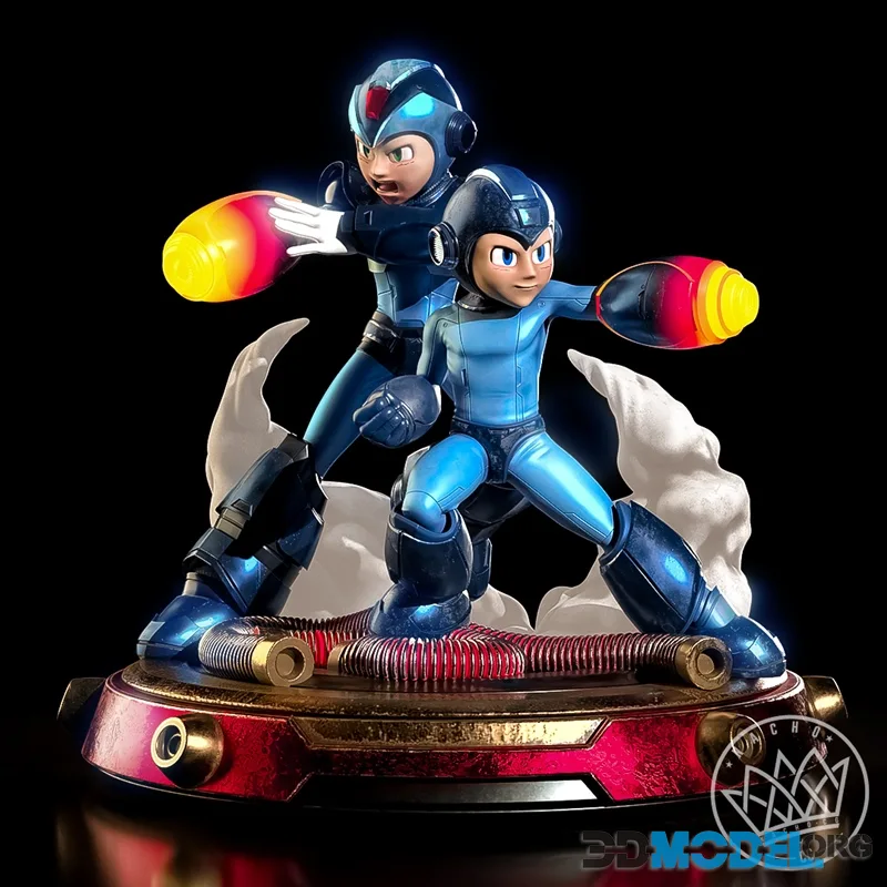 Nacho CG - Fan Art - Mega Man - Diorama version – Printable