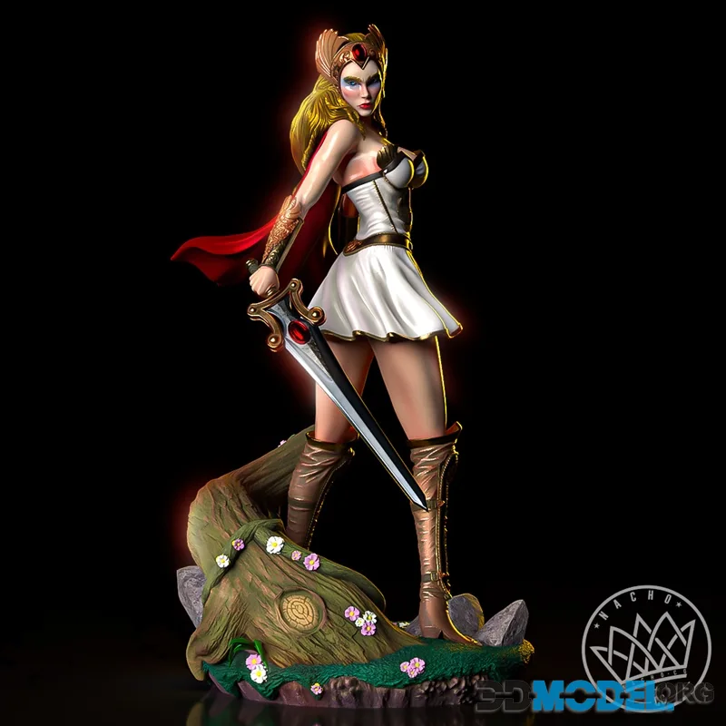 Nacho CG - Fan Art - She-ra Princess of Power Statue – Printable