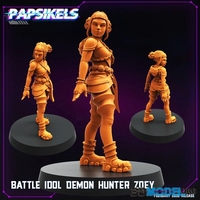 Papsikels Miniatures - Battle Idol Demon Hunter Zoey – Printable